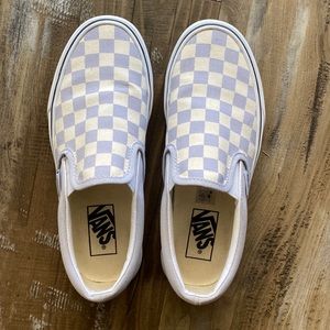 Checkered Vans Slip Ons